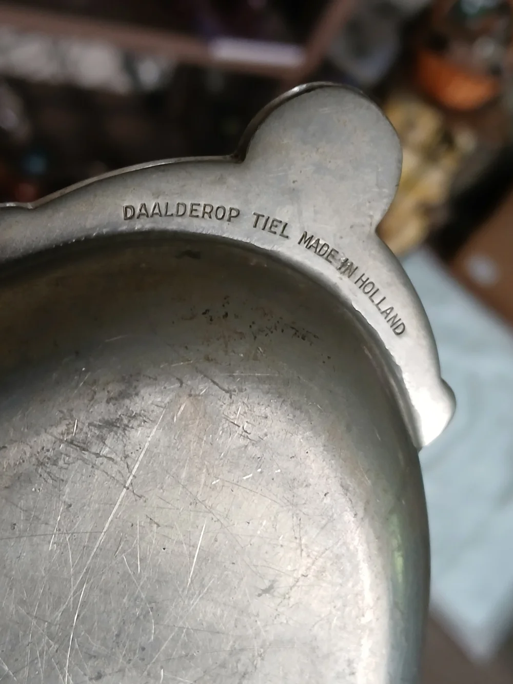 Vintage Pewter Kitchen Serving Set - Silver & Silver Plated Pieces 10.pcs